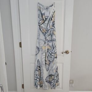 Little Joe Woman legant Butterfly Print Maxi Dress